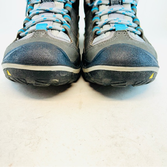 KEEN Big Kid Women's Gray Blue Durand Mid Waterproof Hiking Boots 5.5 EU 35.5 - Picture 3 of 11